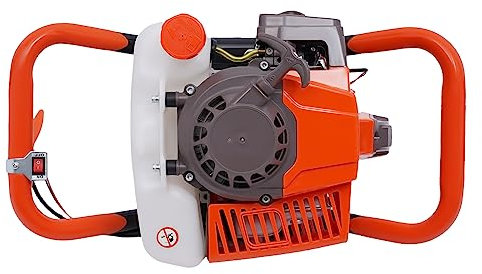 71cc Gas Powered Post Hole Digger Auger 300rpm Borer Fence Drill Without Bits Auger Post Hole Digger Gas Drill Kit for Frozen Soil, Clay, Hard Soil