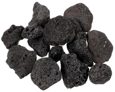 FUNOMOCYA Volcaniques Naturelles Poreuses pour Jardin et Aquarium Gravier Noir Décoratif pour Aménagement Paysager Paillage Respirant