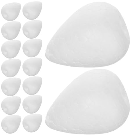 SOIMISS 50 Boccioli di Rosa in Gommapiuma Artigianale Bianca 5X4,5 CM Forniture Fai da Te per Decorazioni Matrimonio, Addio al Nubilato e Progetti Creativi di Artigianato