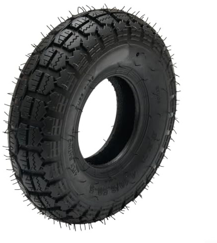 MKTOLHUS 12 Inch 4.10/3.50-5 Thickened Rubber Tyre,for Electric Scooter Wheelbarrow Tiller Go-Kart 47/49CC Engine Replacement Tire Black