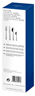 Villeroy & Boch 12–6350–9033 Victor Ménagère Acier inoxydable, Blanc, 27 x 7,5 x 6,5 cm