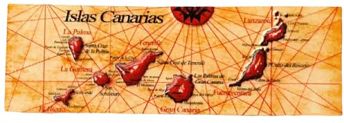 Kühlschrankmagnet, Motiv: Kanarische Inseln, Spanien, Souvenir, Geschenk-Kollektion, Heim und Küche, Dekoration, Magnetaufkleber, Islas, Kanarien, Kühlschrankmagnet