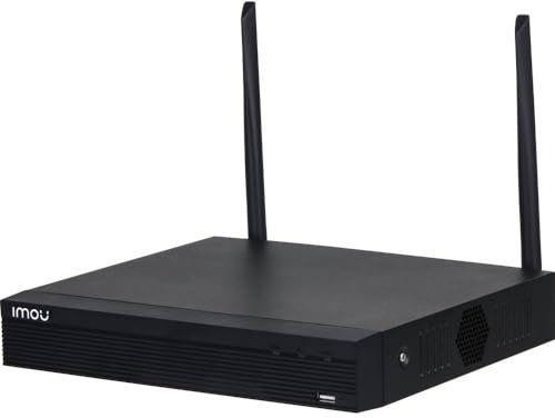 IMOU NVR 4 canali Wi-Fi. Registratore continuo con predisposizione HDD fino a 8Tb. Uscita video HDMI e VGA. H.265. Portata Wi-Fi fino a 100mt in campo aperto. Wifi 2x2 Mimo.