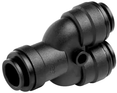 John Guest Speedfit 12mm Two Way Divider Y JG 12mm pushfit Divider PPM2312W **2 Pack** (Black)