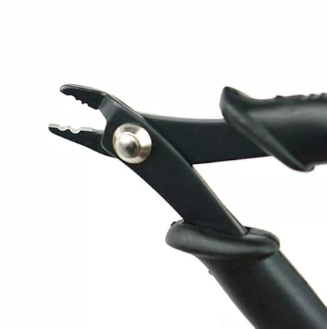 GL Hair Nano Tip Hair Extension Pliers – Professional Micro Ring & Nano Ring Tool, Precision Ergonomic Grip, Manganese Alloy, Lightweight Hair Extension Applicator (Black)