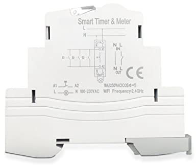 PAKLIF Smart Meter Energy Tuya Smart Life ZigBee Disjoncteur rail DIN 16 A avec moniteur d'énergie Minuteur Application Télécommande Support Alexa Google Home Compteur électrique (couleur : compteur