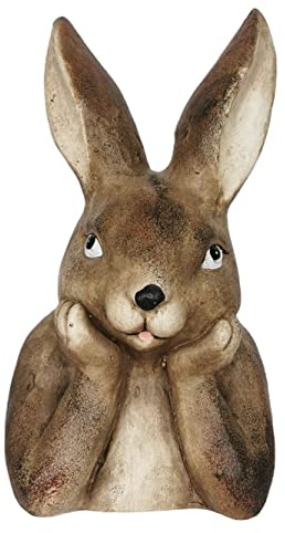 Goldbach Hasenbüste aus Keramik braun 33cm Hase Osterdeko Osterhase Hasenkopf Natur