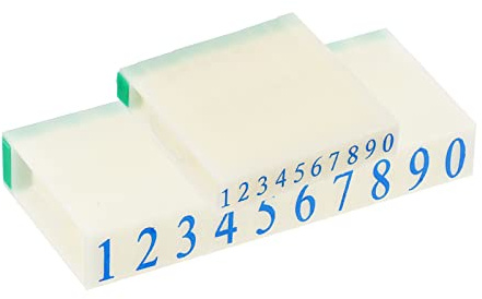 PATIKIL Detachable Number Stamps, 2 Set Numeral 0-9 Number Stamp Combination Set Number Stamper Initial Stamp Font Size 4x2.5mm & 9x6mm for Card Tag Scrapbook Craft Making Teaching