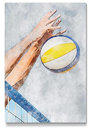 artboxONE Galerie-Print 90x60 cm Volleyball 4 (matart) hochwertiges Acrylglas auf Alu-Dibond Bild - Wandbild von Mateo