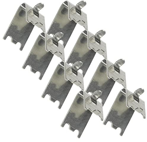 Uonlytech 8pcs Stainless Steel Metal Refrigerator Clamp Hooks Cooler Shelf Brace Freezer Rack Clips Support Brackets for Fridge Freezer Shelf Accessories