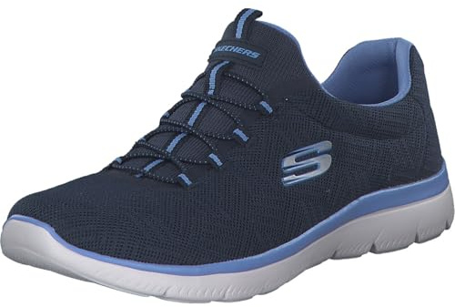 Skechers Womens Summits Artistry Chic Sneaker, Navy, 2.5 UK