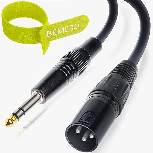 BEMERO Cavo linea XLRm su jack 6.3, Jack, TRS, 6 m, bilanciato, 3 poli, nero