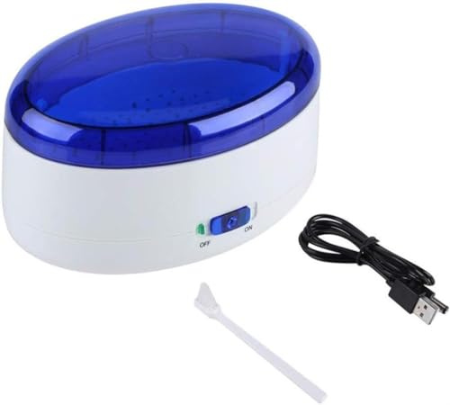 NANZU Pulitore ad ultrasuoni 500 ml, pulitore Elettrico ad ultrasuoni for Acqua, for collane, Orecchini, bracciali, Protesi, Occhiali, Gioielli