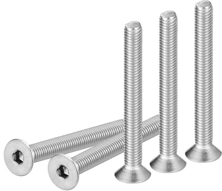 DTGN 20er Packung Sechskantschrauben mit Zylindersenk-Kopf M5-0.8 x 45mm | Senkkopfschrauben, 304 Edelstahl, Vollgewinde