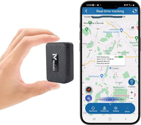 Mini Traceur GPS Tracker Magnétique TK913 Traqueur Portatif Localisateur GPS avec Batterie Rechargeable pour Enfant Voiture Moto Velo Valise localiser par SMS/PC/APP
