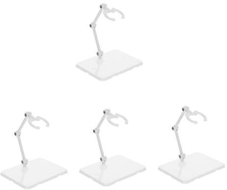 ibasenice 4stücke Action Figur Ständer Weißer Puppenhalter Verstellbarer Displayständer Aus Kunststoff Für Modellfiguren Stabiler Tischständer Für Sammlungen Und Ausstellungen