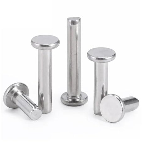 Vis à métal 20/30/50pcs M2 M2.5 M3 M4 304 Acier Inoxydable tête Ronde Plate Rivet Solide Auto-bouchant Rivet à Frapper boulons à Ongles (Color : 12mm, Size : M4(20Pcs))