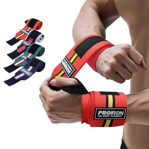 PROIRON Handgelenk Bandagen Gym Lifting Straps Zughilfen Krafttraining Handbandage Handgelenk Wrist Wrap für effektives Training & Schutz