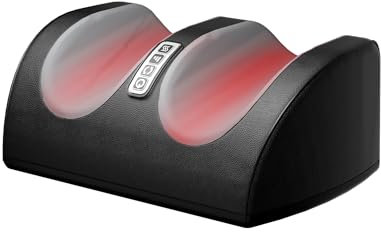 LAOBEN Massaggiatore per piedi con riscaldamento, massaggio shiatsu impasto, rilassante i muscoli dei piedi e delle gambe, massaggiatore per gambe con rulli da massaggio, regalo per mamma, papà e