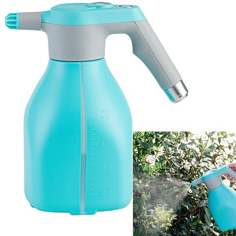 Pulverizador De Jardín Eléctrico Automático De 2 Litros, Botella Pulverizadora De Jardín Alimentada Por USB Con Boquilla De Metal Extendida, Modos De Niebla De Agua Y Columna De Agua Conmutados