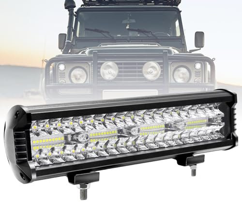 CCLIFE Led Arbeitsscheinwerfer 12V Scheinwerfer 240W Auto Traktor 12 Zoll IP67 Offroad 6500K Wasserdicht Arbeitslicht Spotlight für SUV UTV ATV LKW, 1 Stück CushHom