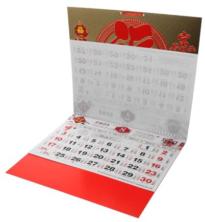 OFFSCH Chinesischer Wandkalender Schlangenjahr Mit Aufhängeseil Traditioneller Kalender Für Zuhause Büro
