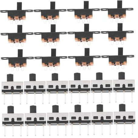 SOESFOUFU 40stücke Kippschalter Und Schiebeschalter Set Mikroschalter Für Vertikale Installation Zinklegierung Und Abs-material Kompakt Und Haltbar Für Diverse Elektronische Anwendungen