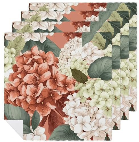 Thanksgiving-Servietten, waschbar, Hortensien, bedruckt, Polyester, Serviette für Hotel, Mittagessen, Restaurant, Hochzeiten, Partys