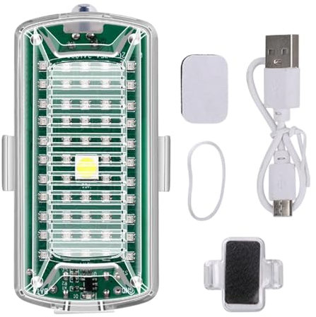 scyca Lumières stroboscopiques pour moto, lumières stroboscopiques pour extérieur de voiture - Voyant d'avertissement de remorque étanche à LED pour scooter - Feux de navigation de drones à batterie