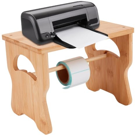 NBEADS Thermo-Etikettenhalter, 24x16x17cm Etikettenhalter für Rollen- und Leporello-Etiketten Etikettenaufwickler für Desktop-Etikettendrucker