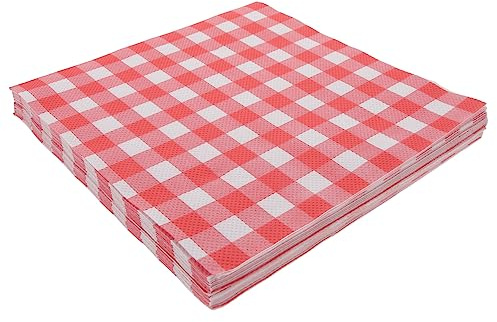 PRETYZOOM 100pcs Greaseproof Wax Paper Sheets and Checkered Food Wrapping Paper for Sandwiches Baked Goods and Party Use Non-sticky Oil-resistant Dual-sided Design