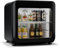 Klarstein Audrey Evo Réfrigérateur à boissons - 46 L, Porte à double vitrage, LED, Thermostat mécanique, Température 0-10°C, Design rétro, CEE C, Pieds réglables, Noir