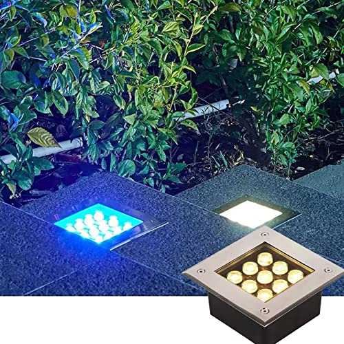 Outdoor Landscape Lighting Square In-Ground Lights IP66 Waterproof LED Underground Light for Yard, Path, Walkway, Deck, Step, AC220-265V