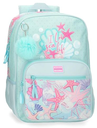 Movom I Love Sea Life Mochila Escolar, Azul