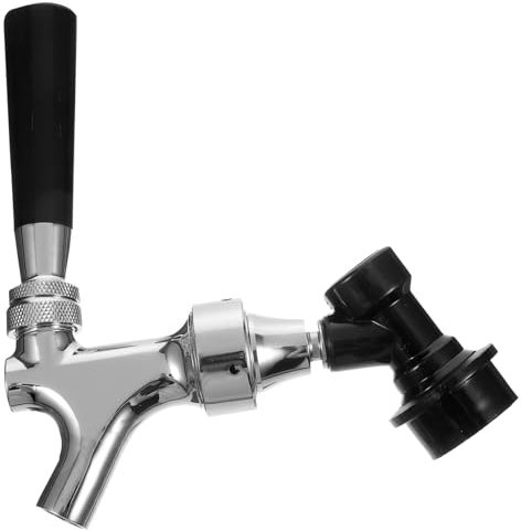 VALICLUD Grifo de Cerveza de Acero Inoxidable con Bola de Bloqueo para Dispensador de Cerveza Casera Barriles