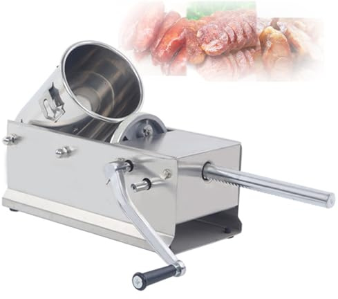 3L Sausage Filler Machine, Manual Horizontal Sausage Stuffer Machine, Stainless Steel Sausage Making Tool