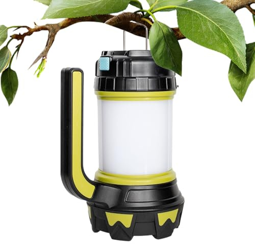 Lampe de Recherche, Projecteur Rechargeable avec Poignée et 6 Modes d'éclairage, Lampe Torche Électrique Puissante pour Chasse, Camping, Pêche, Bateau, Aventures en Plein Air, Cour, Jardin Éclairage