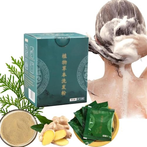 Pflanzliches Haarpflege-Shampoo-Pulver, sanft reinigendes Haarpuder, pflanzliche Bio-Produkte, glättet und reinigt das Haar, für Männer und Frauen