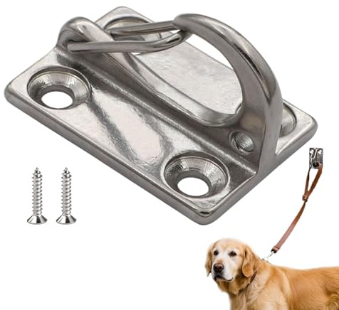 Gancio per corda di trazione per cani da parete, ganci da parete per guinzaglio per cani di taglia, gancio per parcheggio a prova di fuga, per grandi cortili, esterni, interni, casa, portico