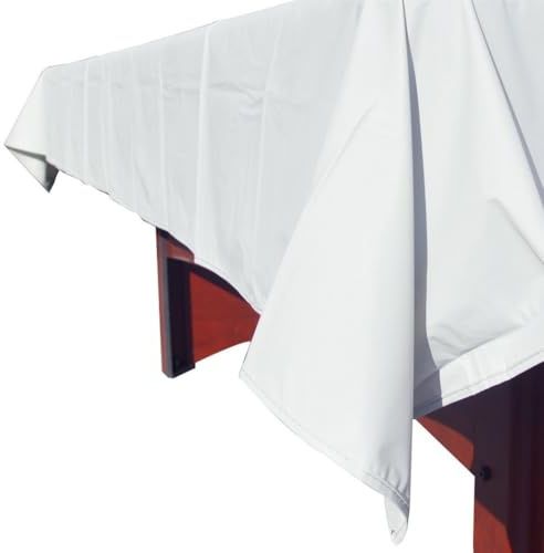 Honseadek Billardtisch-Abdeckung, staubdicht, für 2,1 m / 2,4 m große Tische (276169 cm, Weiß)