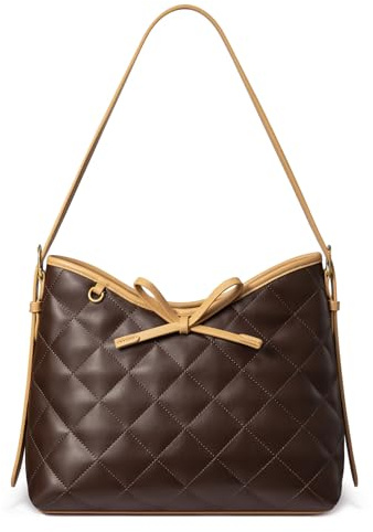 LOVEVOOK Purses for Women Soft Leather Hobo Handbags Diamond Pattern Quilted Satchel Purse Designer Carteras Para Mujer Bucket Purse