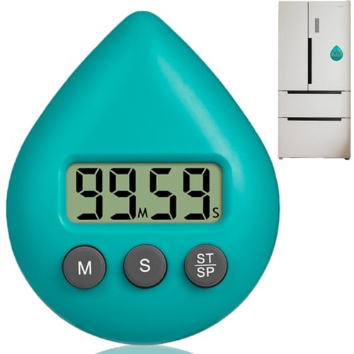 Digital Shower Timer Waterproof,Water Drop Shape,Bathroom Clock Waterproof,Digital Shower Clock,Toothbrush & Sauna Timer,Magnetic Kitchen Timer,Energy Saving Sh/ower Clo/ck for Efficient Use #Green