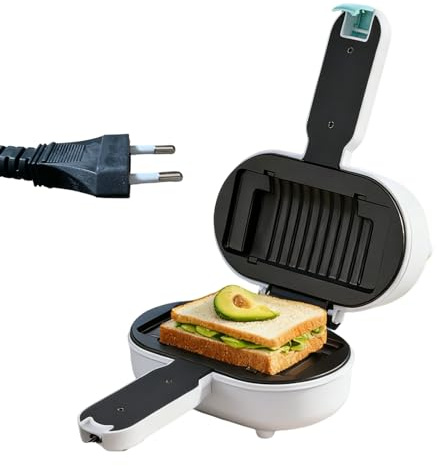 Grill Per Panini Caldi | Piastra Elettrica Compatta per Panini | Attrezzatura da Cucina per Colazione,Per Colazione Pranzo Cena Cucina Appartamento Studenti Ristorante Waffle Formaggio Hamburger