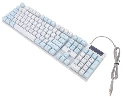LOORGVEL Tastiera Meccanica Gaming Rgb 104 Tasti Abs per Computer | Retro, Tasti ad Alta Precisione, Comfort Ergonomico, per Digitazione e Ufficio