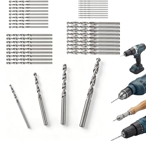 Zyrtkeriom Juego De 40 Micro Brocas De Espiral HSS, 0,5 A 2 Mm, Brocas Miniaturas Para Madera Y Metal, Accesorios De Repuesto Preciso Para Bricolaje Y Modelado
