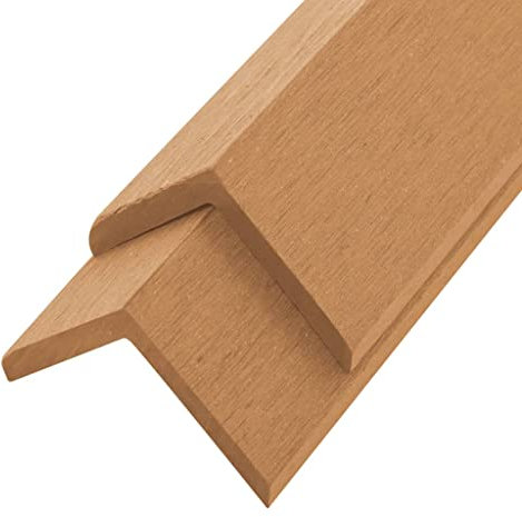 vidaXL 5X Abschlussleiste Terrasse WPC 170cm Teakfarbe Abdeckleiste L Leiste