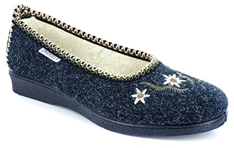 EMANUELA 2087 Pantofola Ballerina F. Lana Blu 39
