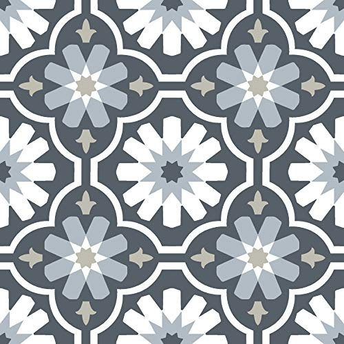 FloorPops FP2944 Sevilla Peel & Stick Floor Tiles, Gray, 60 L x 24 W x 0.06 T