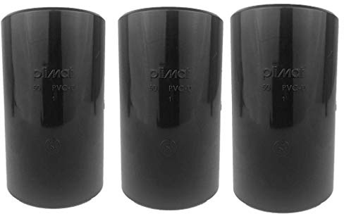 well2wellness® PVC Muffe Lang - 50 mm - 3 Stück (200083-2)