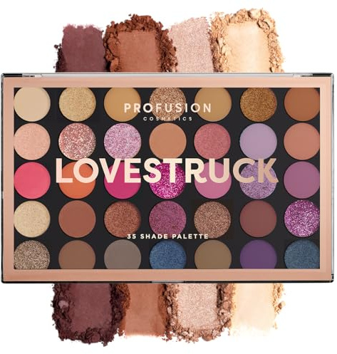 Profusion Cosmetics Lovestruck 35 Shade Master Eyeshadow Palette (roses are red, violets are blue, this Lovestruck palette will make you swoon)